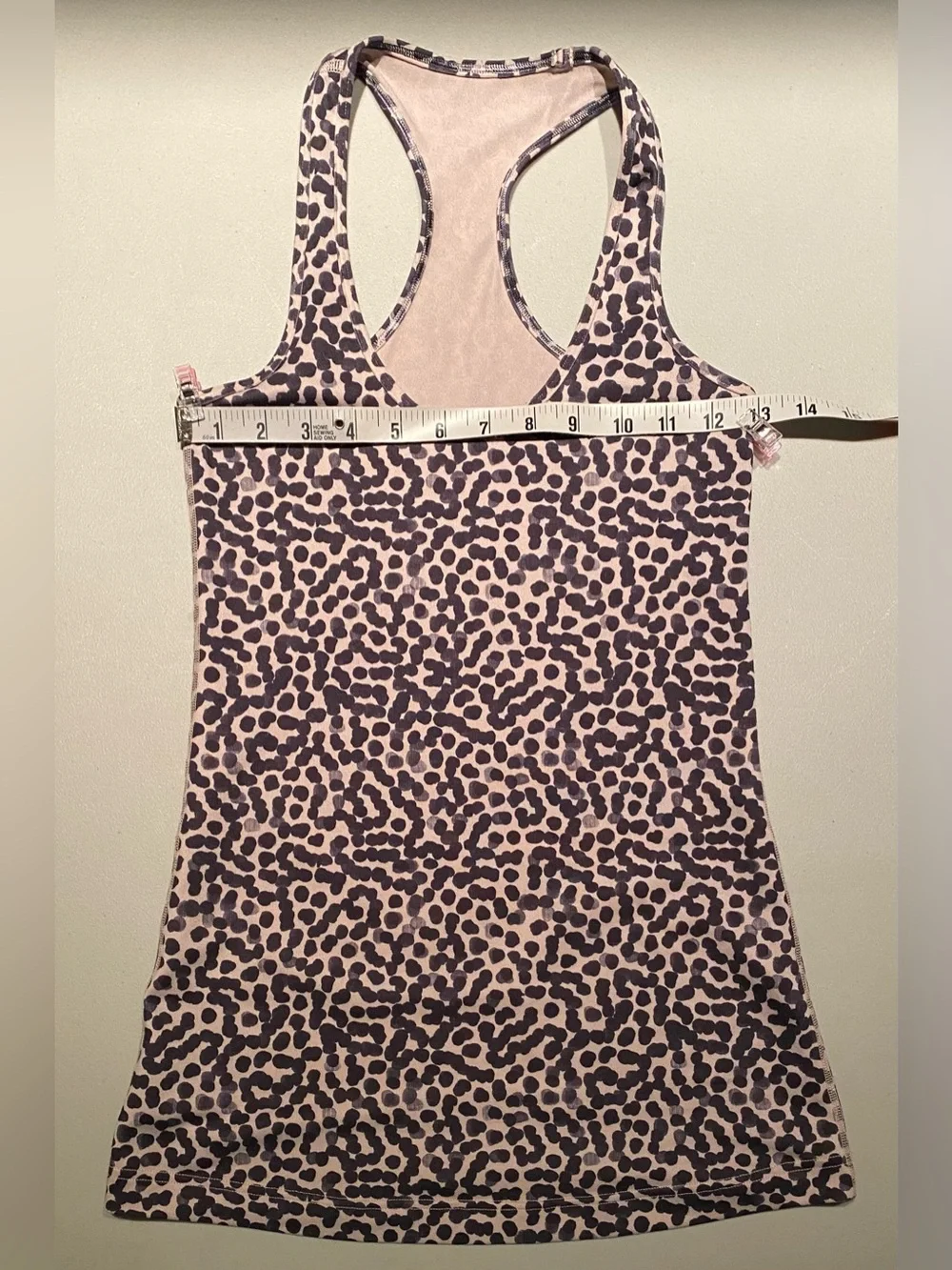 Lululemon Cool Racerback, Ace Spot Grain Black, size 4